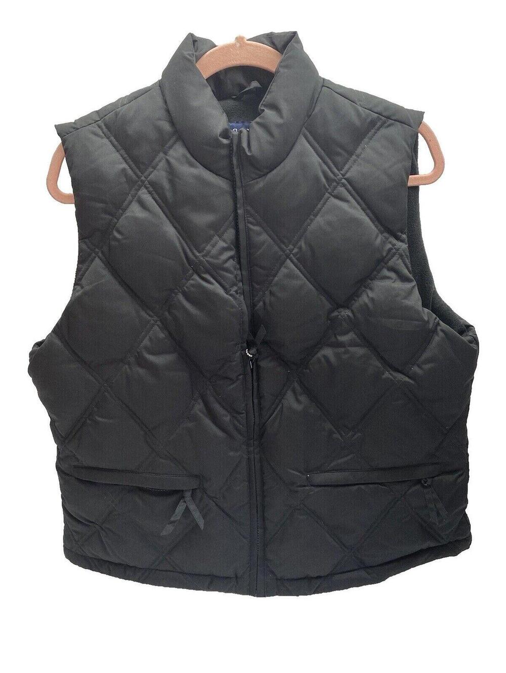 Gap Ladies Vest Large Black Lightweight Quilted Sleeveless Jacket New